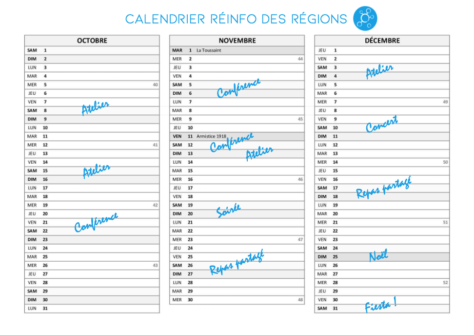 calendrier reinfo des regions